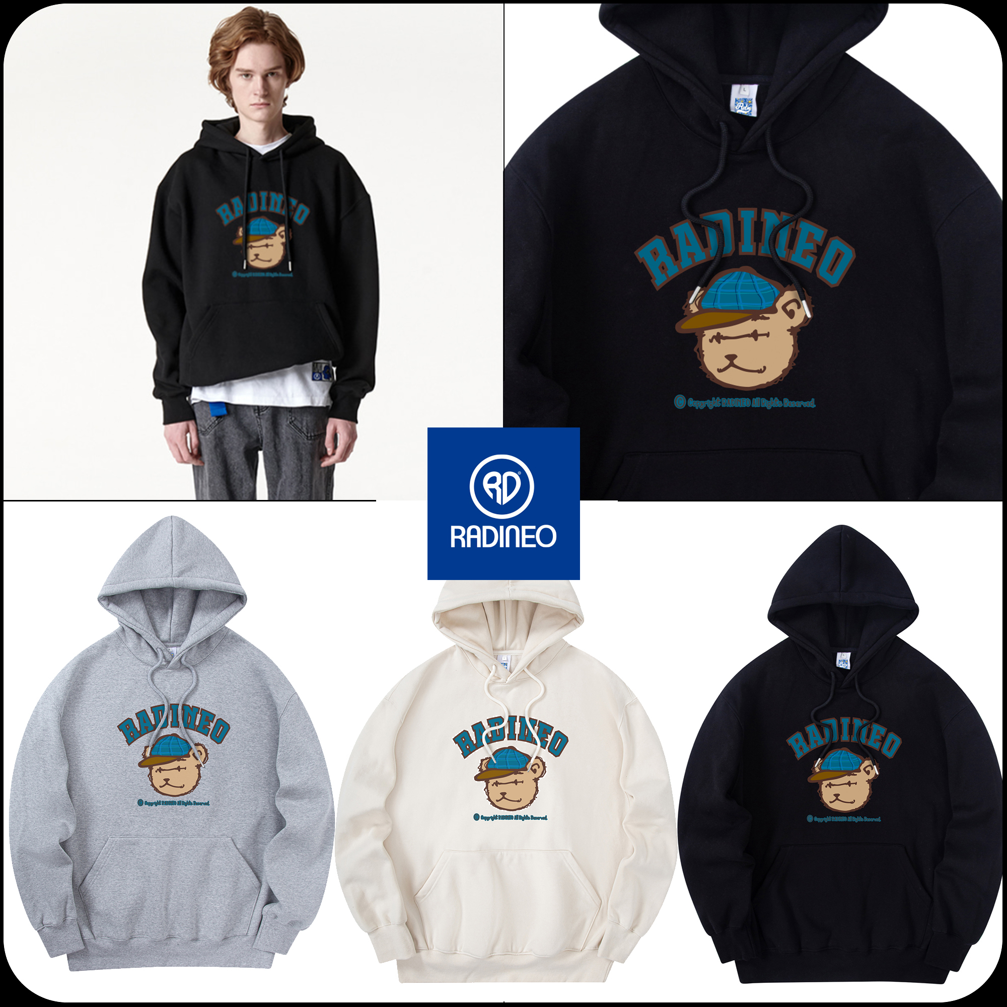[RADINEO]★ 韓国人気★BEAR HOODIE