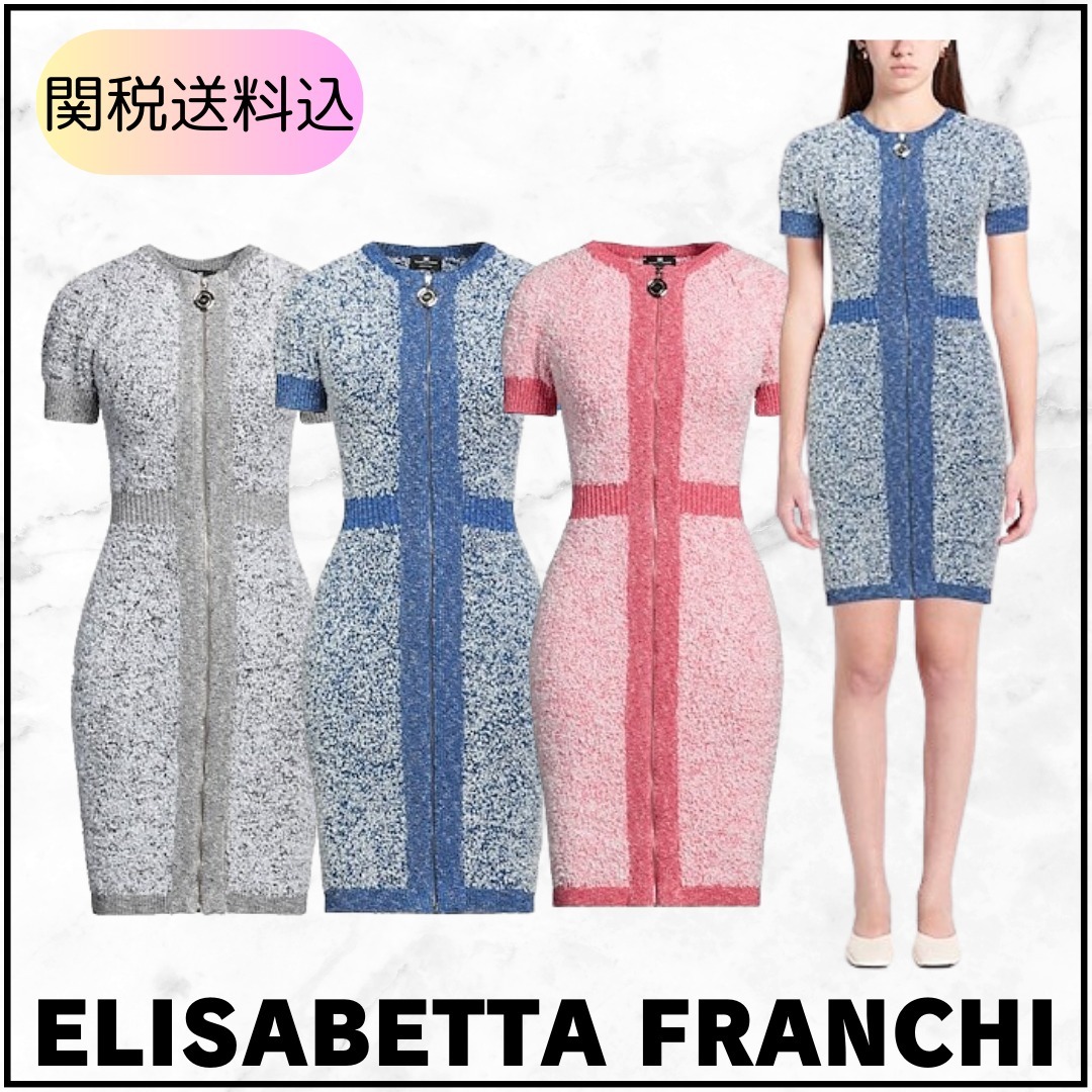 関税送料込【ELISABETTA FRANCHI】オフィスワンピース①