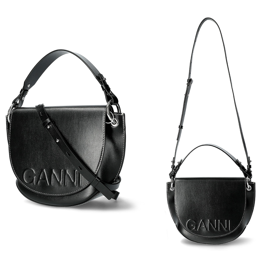 関税負担なし☆Ganni ガニー バナー サドル トートバッグ