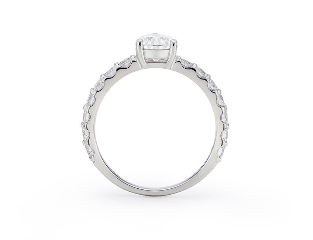 【HYERES LOR】24SS★ Lab Dia 14K 1.0ct Fancy Pear Pave Ring