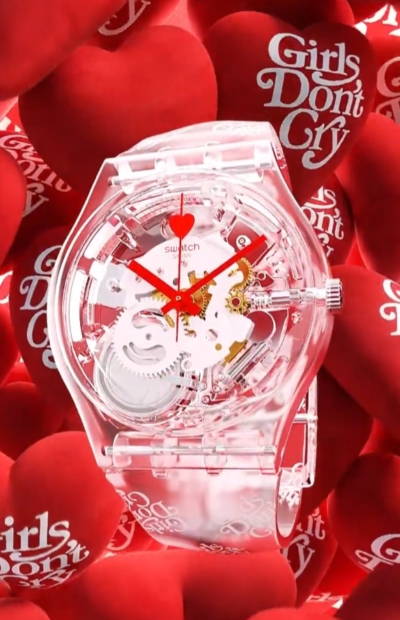 Swatch Girls Don't Cry 時計 クリア/レッド Girls Don't Cry - Verdy x Swatch GIRLS DON'T CRYの通販 by