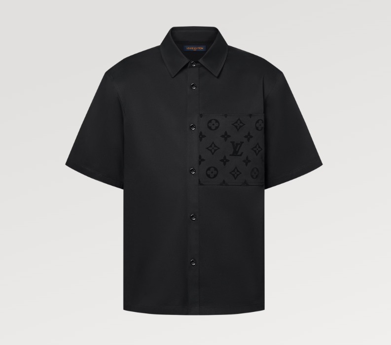 Louis Vuitton《ショートスリーブコットンシャツ》黒 DHL 直営店