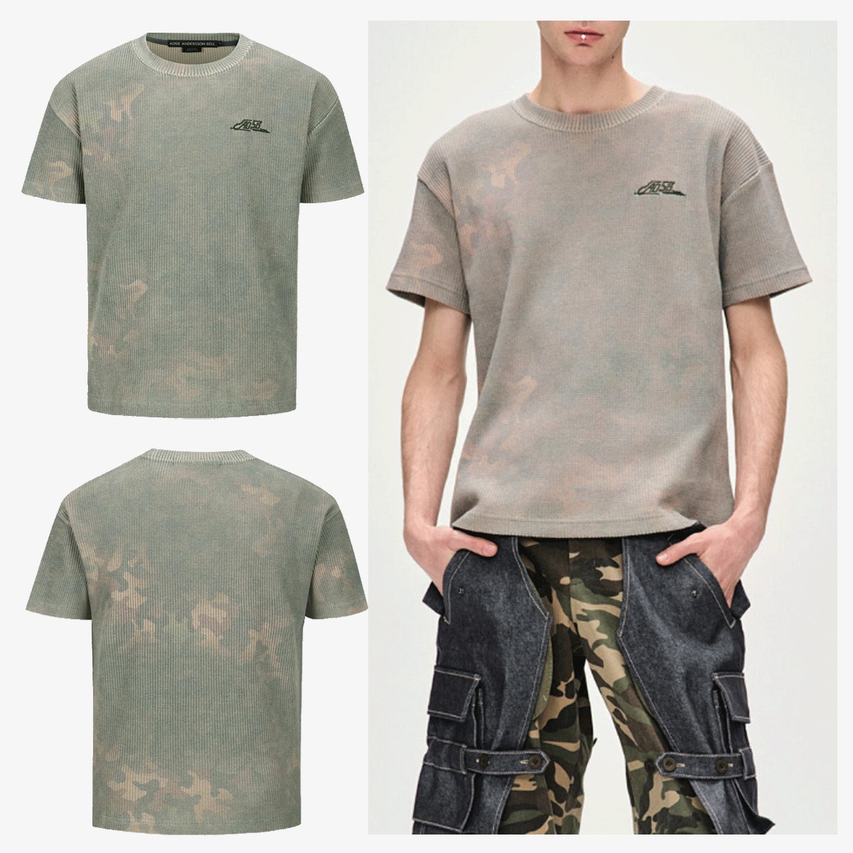 Tシャツ・カットソー ANDERSSON BELL UNISEX CAMOUFLAGE WAFFLE T-SHIRTS 4TR478