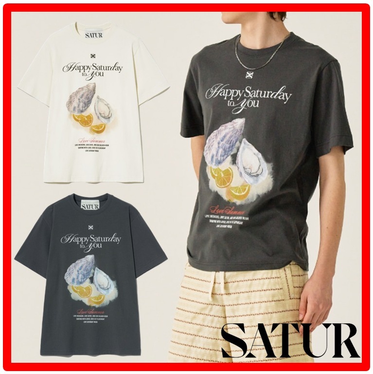 ☆韓国の人気☆【SATUR】☆Oyster Graphic T-Shir.t☆関税込