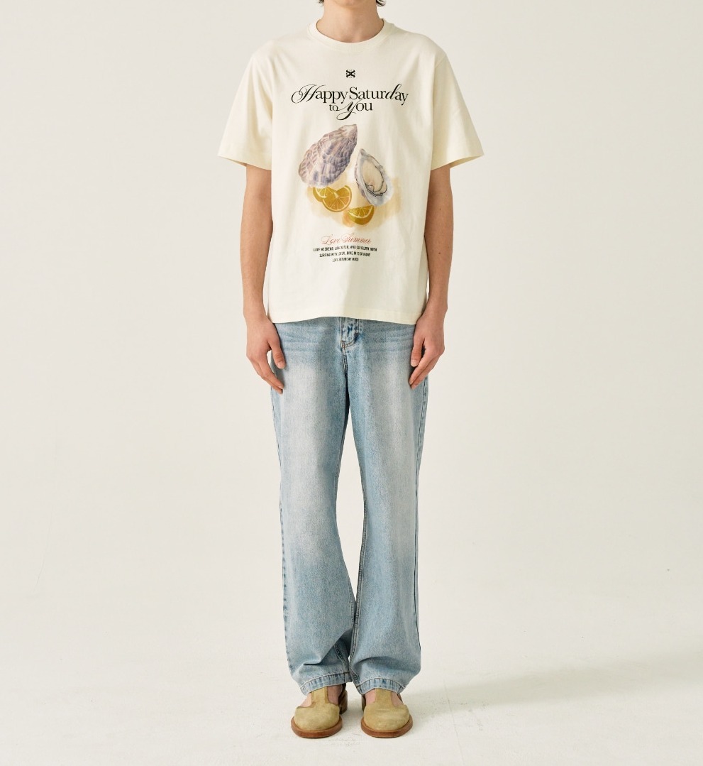 ☆韓国の人気☆【SATUR】☆Oyster Graphic T-Shir.t☆関税込