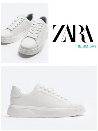 【ZARA】レザーチャンキースニーカー グレー | 2236/521/802 レザーチャンキースニーカー - グレー | ZARA Japan / 日本