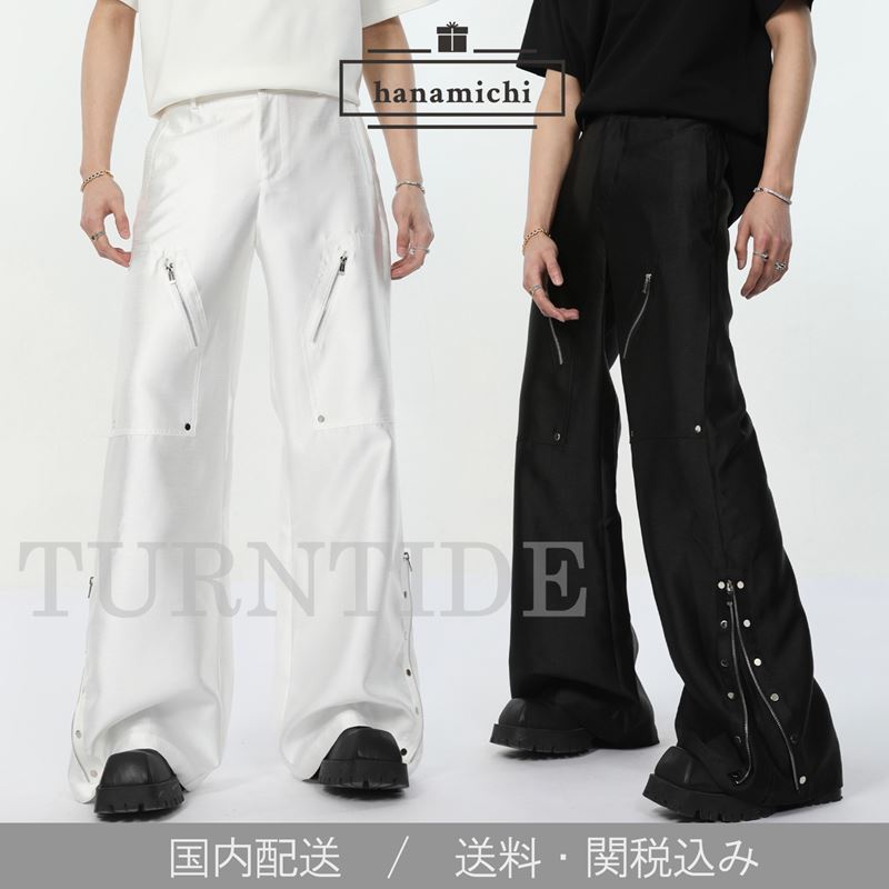 TURNTIDE*日本未入荷 マルチジッパーメタルDesign WideLeg Denim