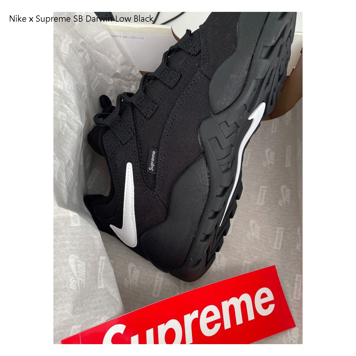 ★ Nike x Supreme ★ SB Darwin Low Black