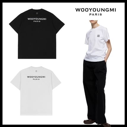 WOOYOUNGMI T-Shirts Unisex Street Style U-Neck Cotton Short Sleeves Logo