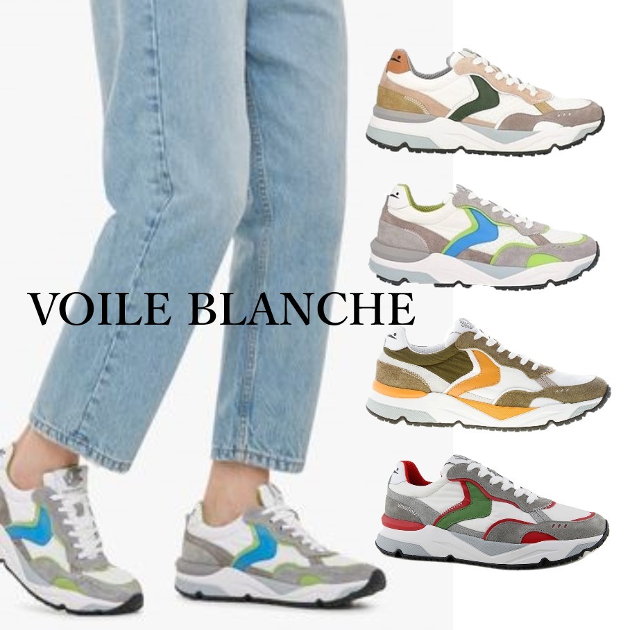 関税込◆VOILE BLANCHE メンズ スニーカー レザー 本革