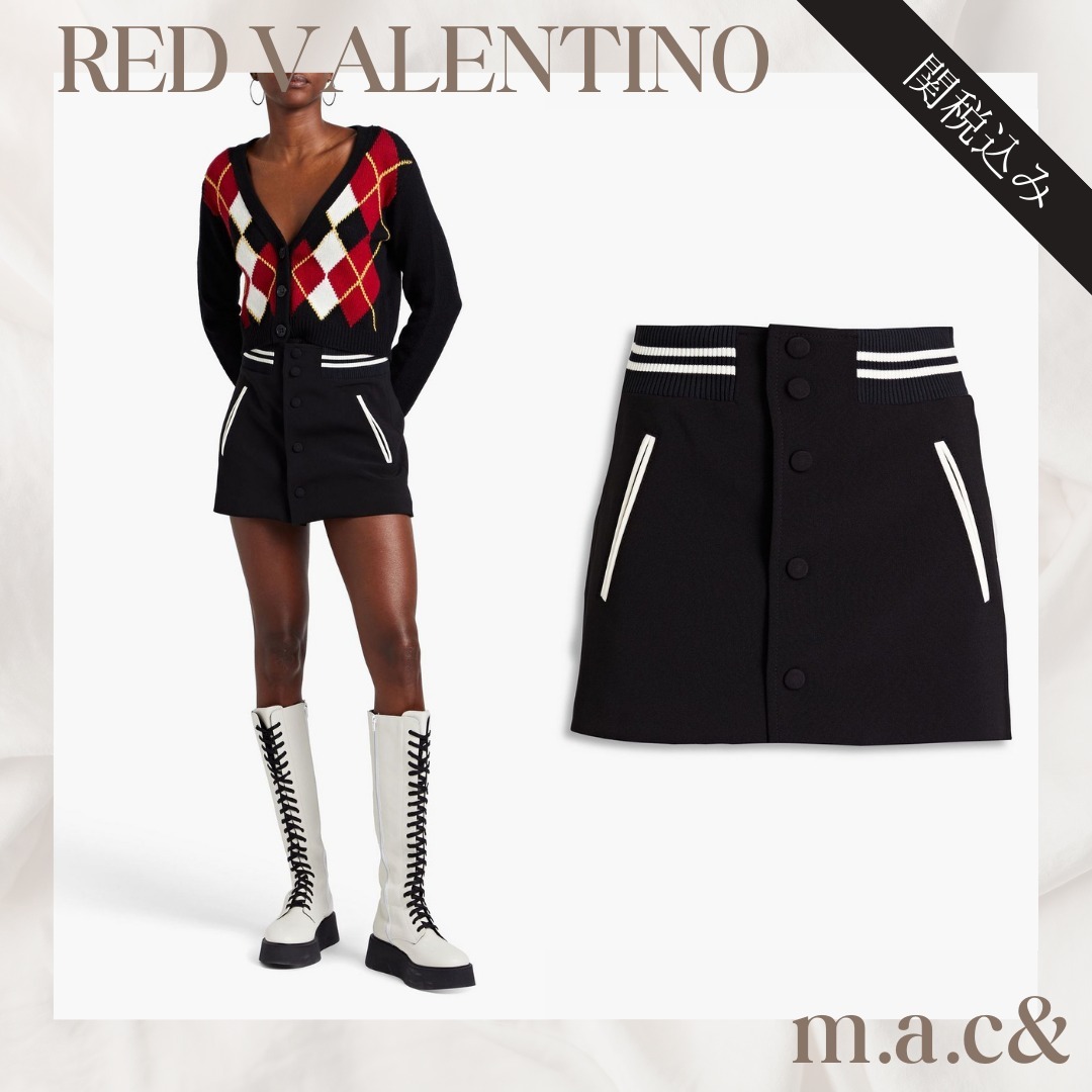 関税込み【RED VALENTINO】クレープ ショートパンツ スカート風