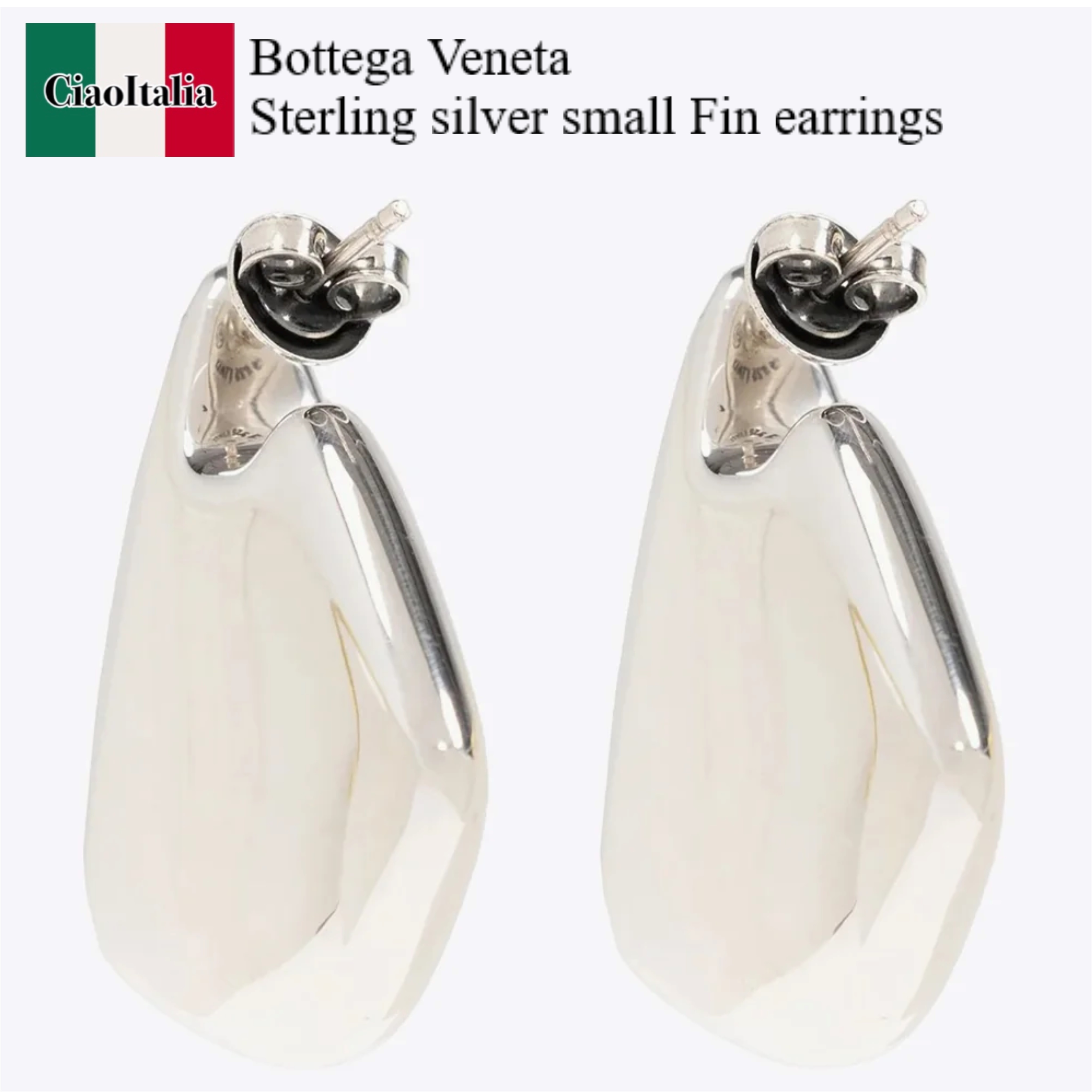 ピアス Bottega Veneta Sterling silver small Fin earrings