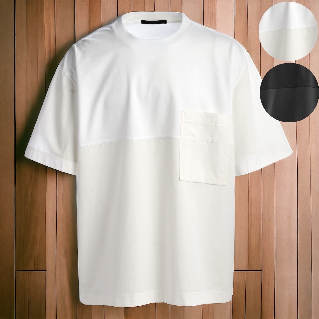 MONCLER2025/26秋冬新作 ロゴパッチ付きクルーネック半袖Tシャツ MONCLER2025/26秋冬新作 ロゴパッチ付きクルーネック半袖Tシャツ