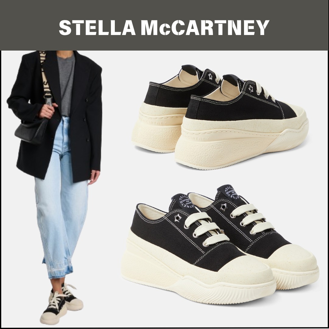 【Stella McCartney】Loop キャンバススニーカー、人気 Loop canvas low-top sneakers in multicoloured - Stella Mc