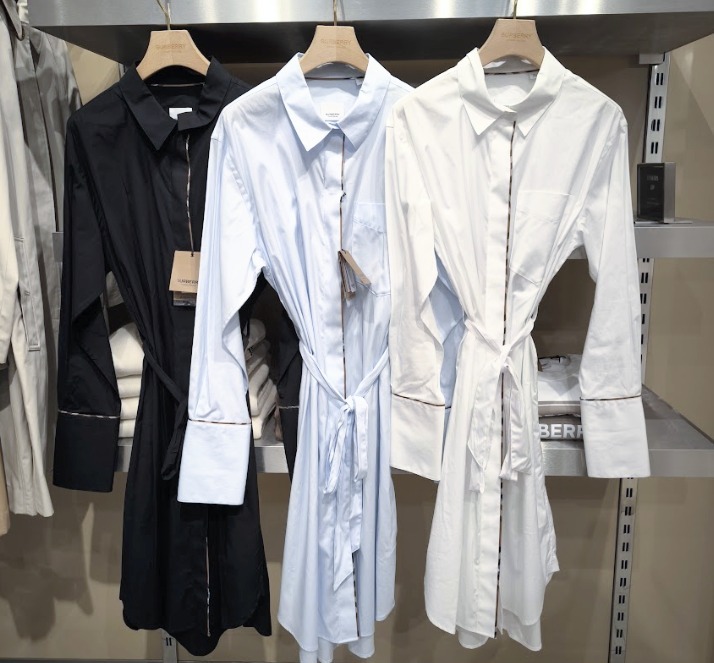 【BURBERRY】IVERY パイピングチェックディテールワンピース