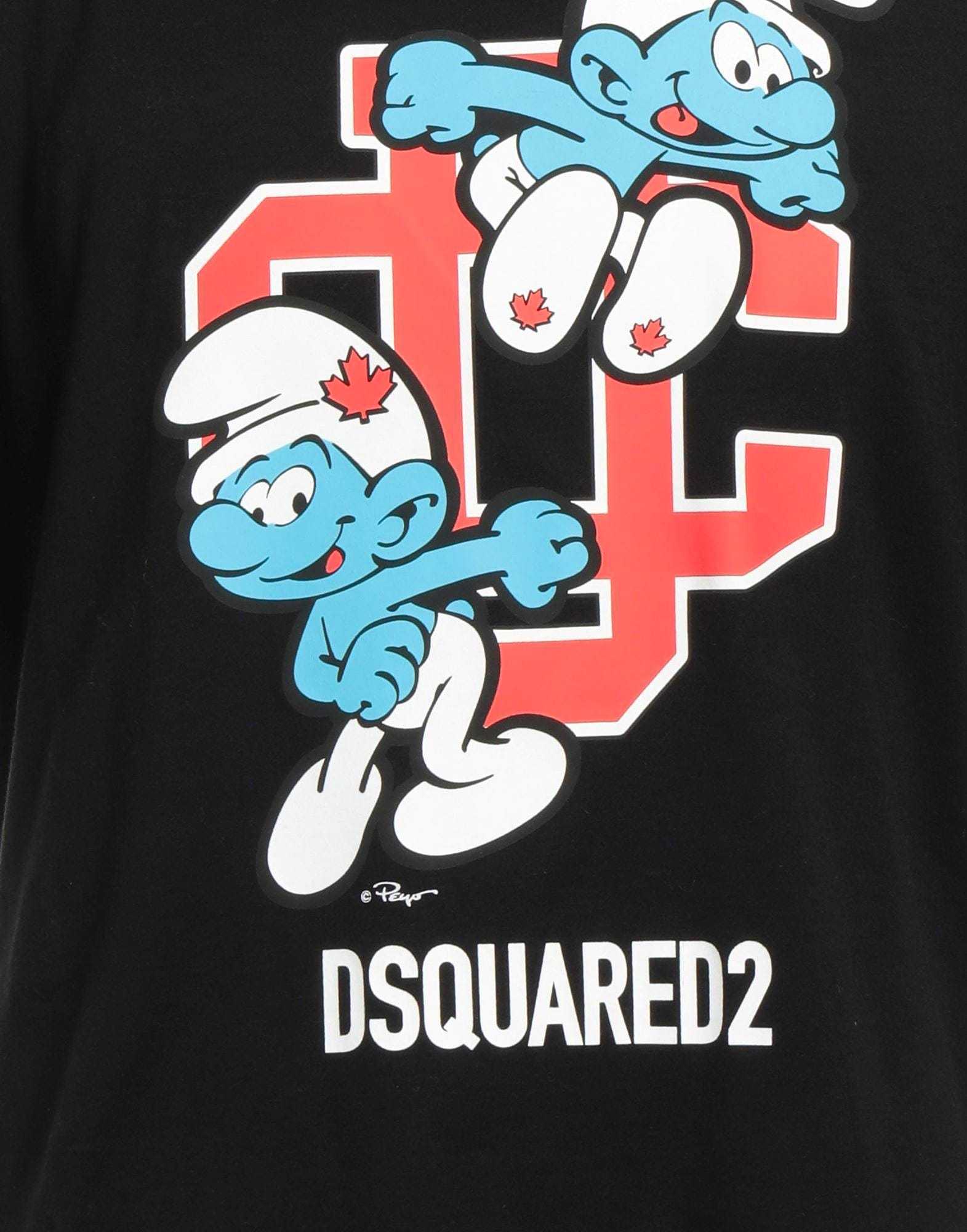 DSQUARED2】ロゴ キャラクタープリント クルーネック Tシャツ (D