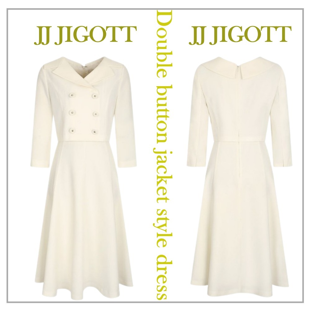 ■JJ JIGOTT(JJジゴット)Double button jacket style dress