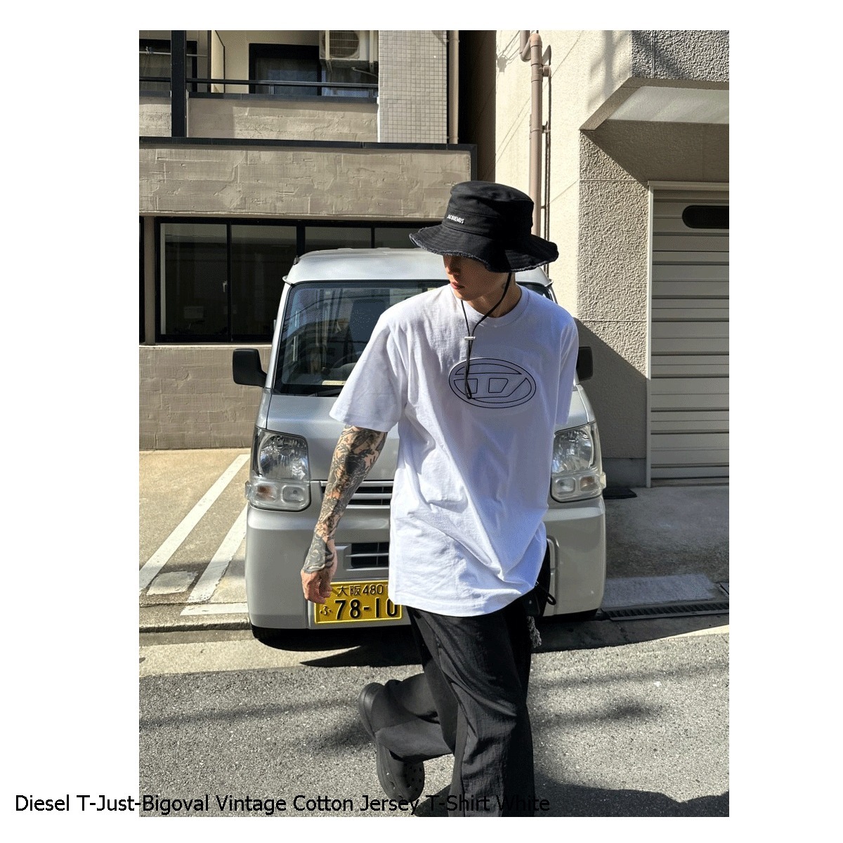 関税/送料込★ Diesel T-Just-Bigoval Vintage Cotton Jersey T