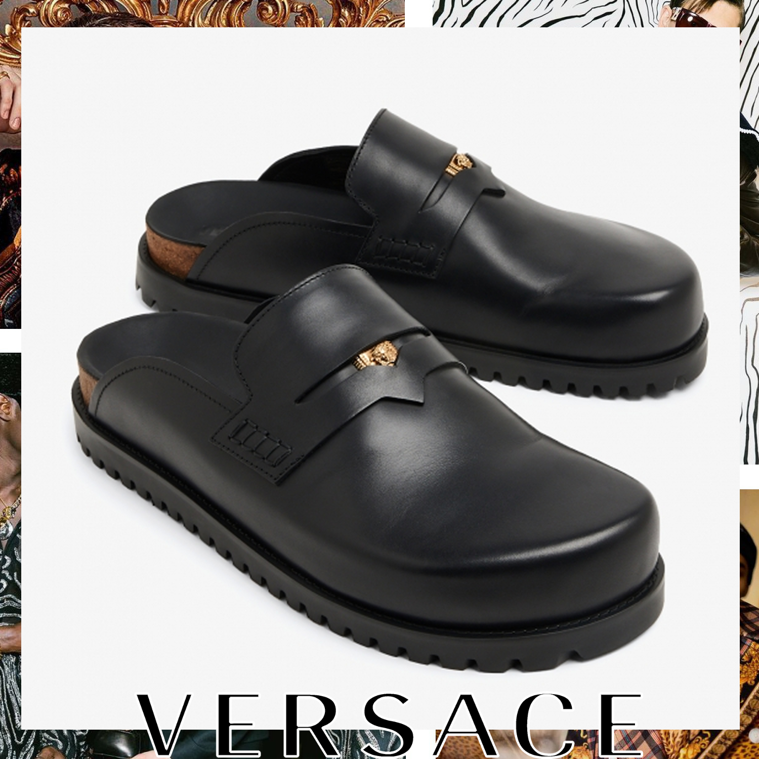 VERSACE メドゥーサ ミュールサンダル ブラック