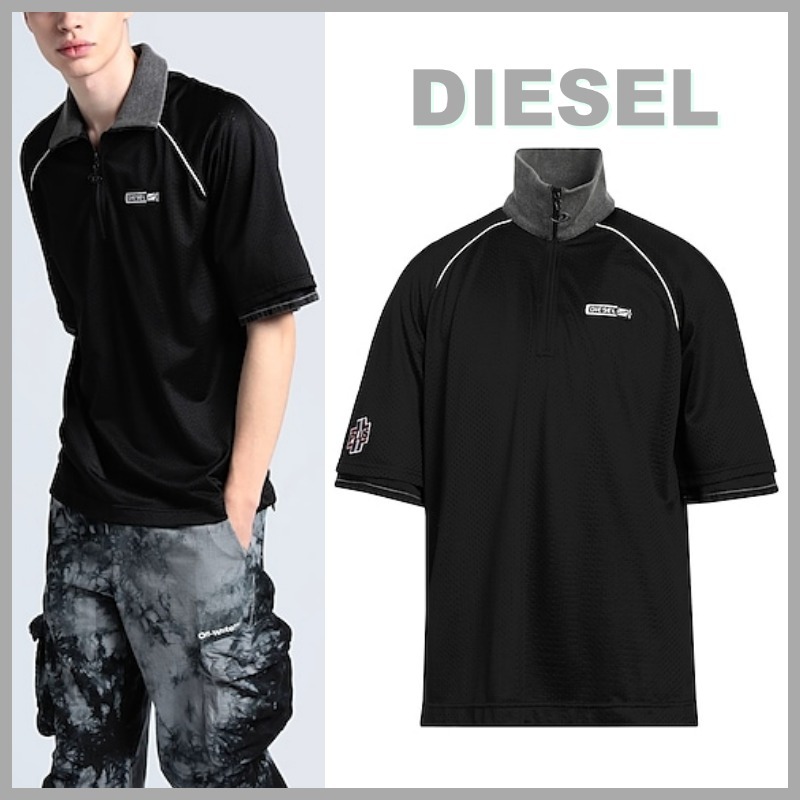【DIESEL】ロゴ デニム Tシャツ タートルネック *送料/関税込み*