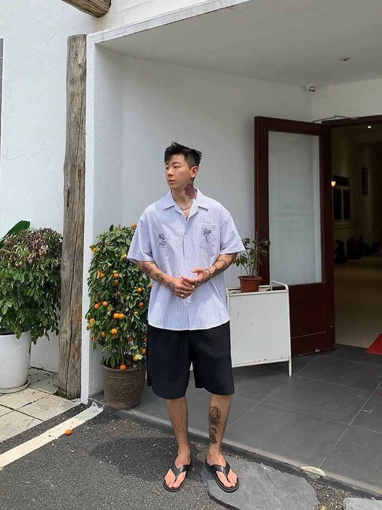 ストライプ シャツ アロハシャツ