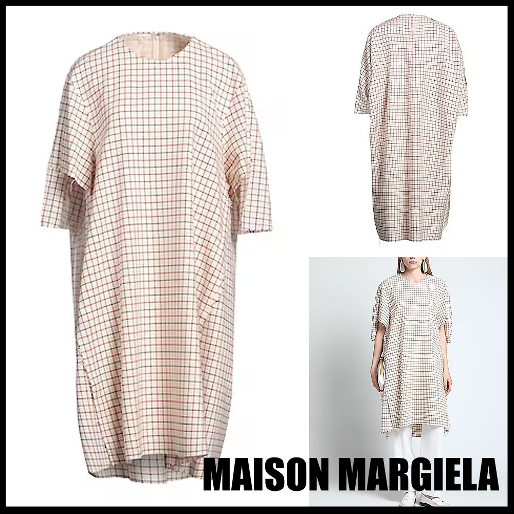 【MAISON MARGIELA】ひざ丈ワンピース アイボリー