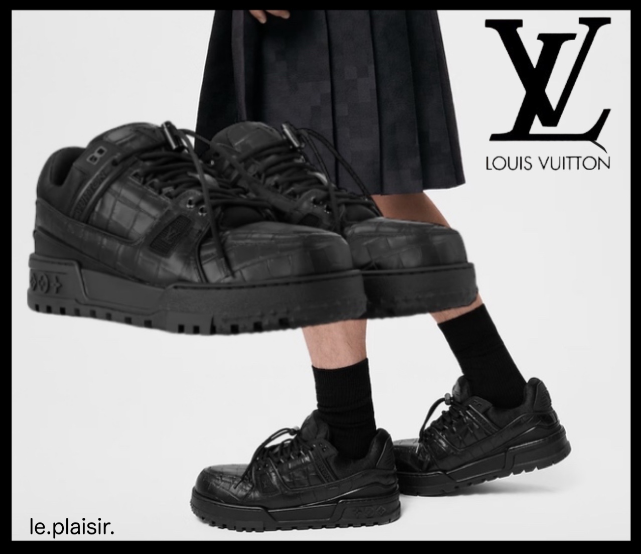 Louis Vuitton《LVトレイナー マキシラインスニーカー》黒