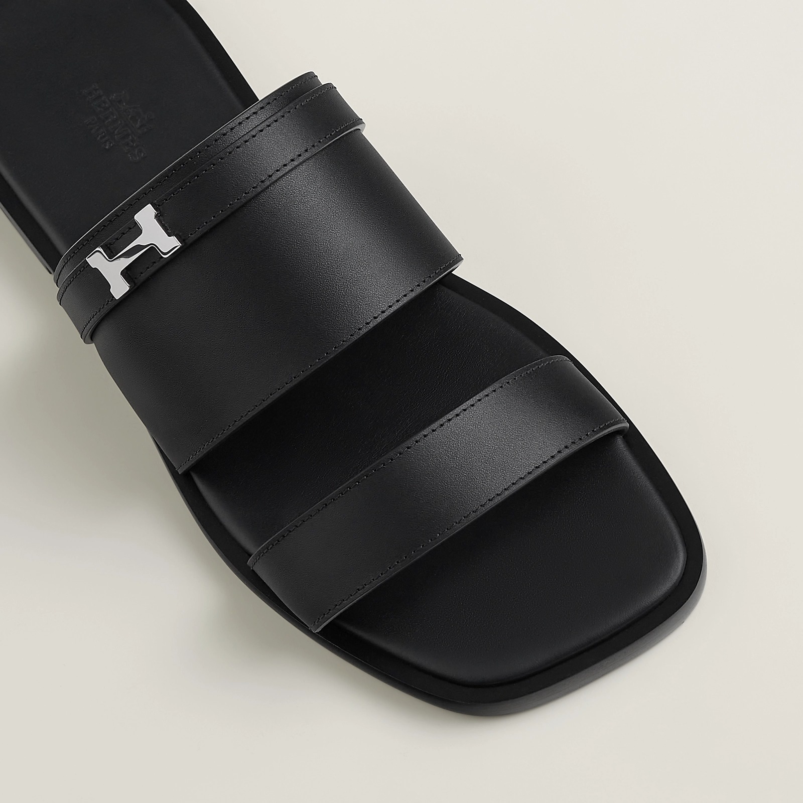 シックなブラック*【HERMES】エルメス ジョアン サンダル 靴