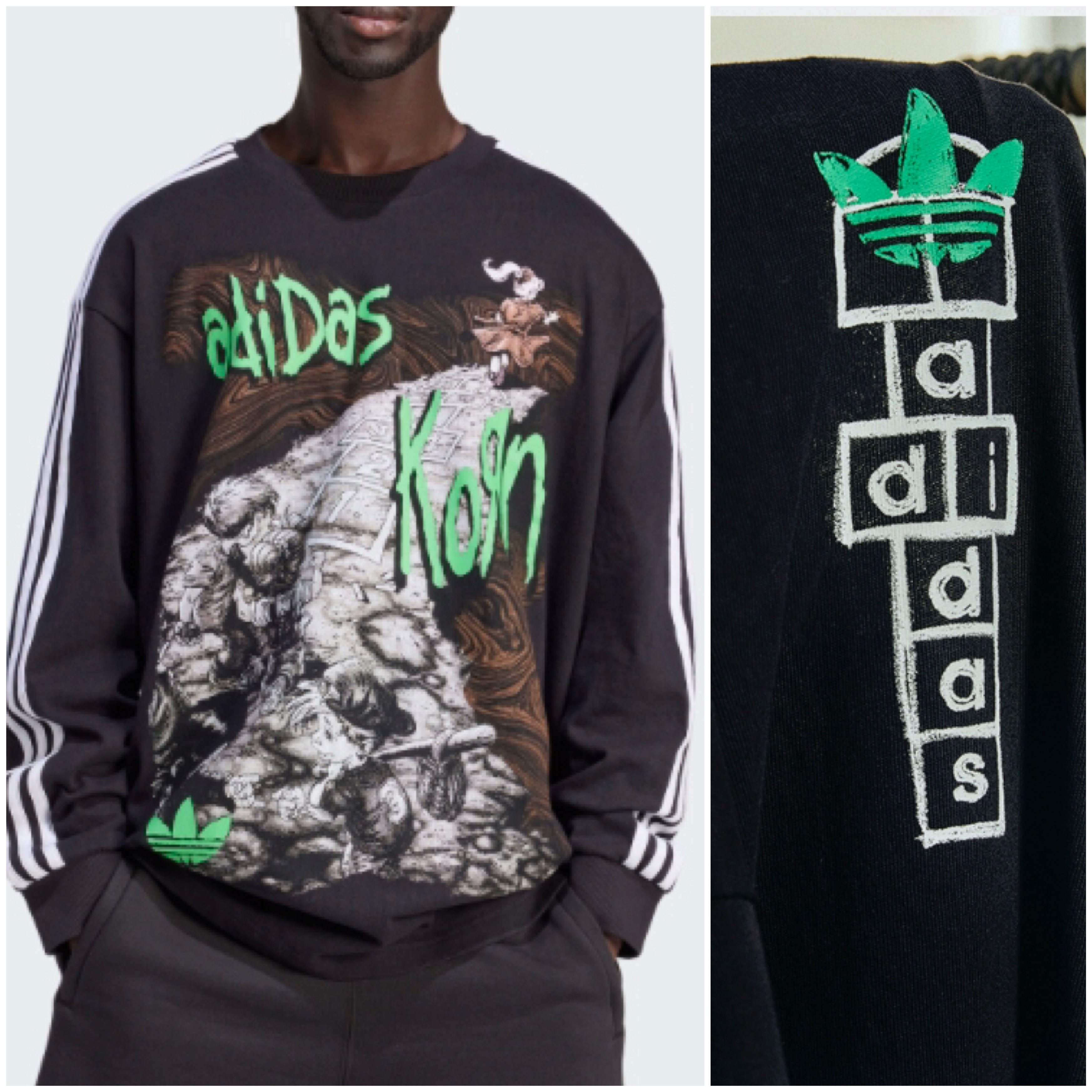 【adidas】KORN 長袖Tシャツ KORN LONG SLEEVE TOP
