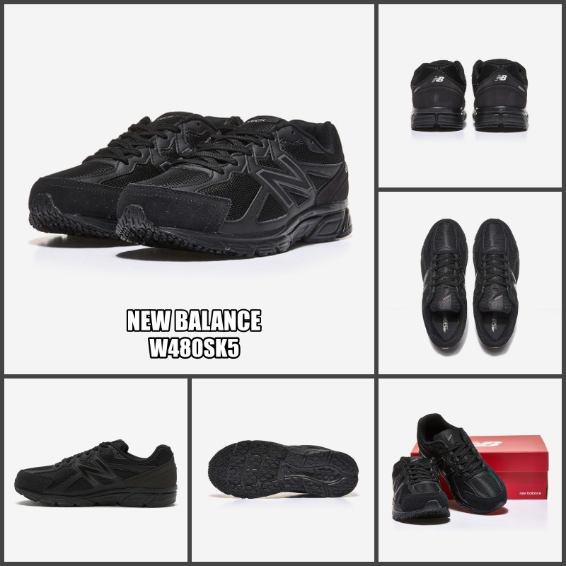 [New Balance]★W480★韓国の人気★ボールワイド 4E★Black