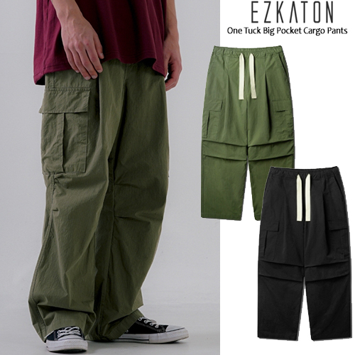 EZKATON正規品★24SS★One Tuck Big Pocket Cargo Pants