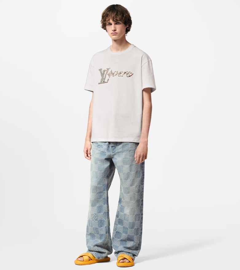 LouisVuitton《ショートスリーブTシャツ》白 ロゴ コットン 直営