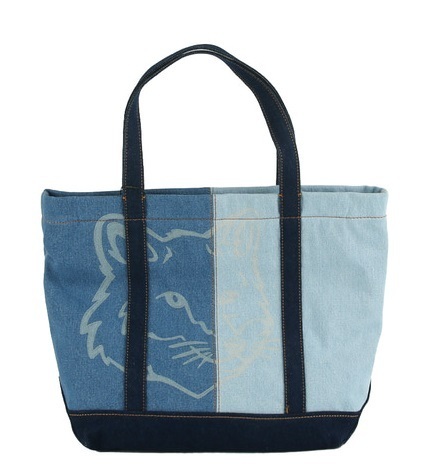 MAISON KITSUNE 24SS フォックスヘッド デニム トートバック