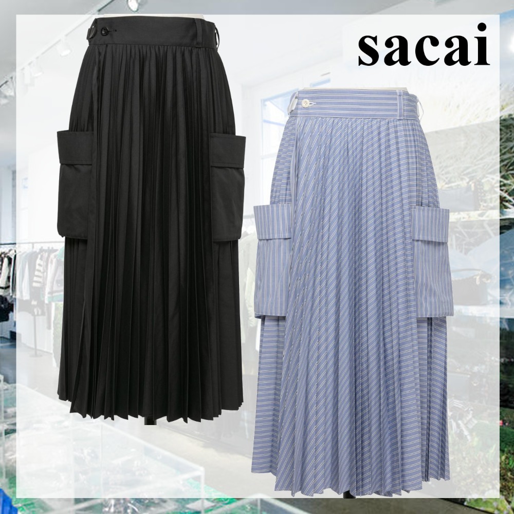 国内より1WEEK【sacai】Cotton Poplin Skirt