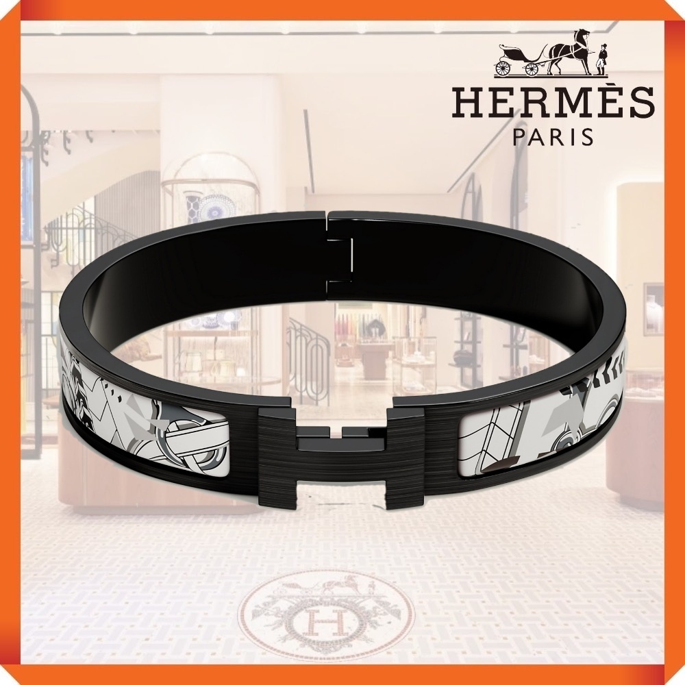 【シックなデザイン♪】HERMES HH Clic ブレスレット 乗馬衣装