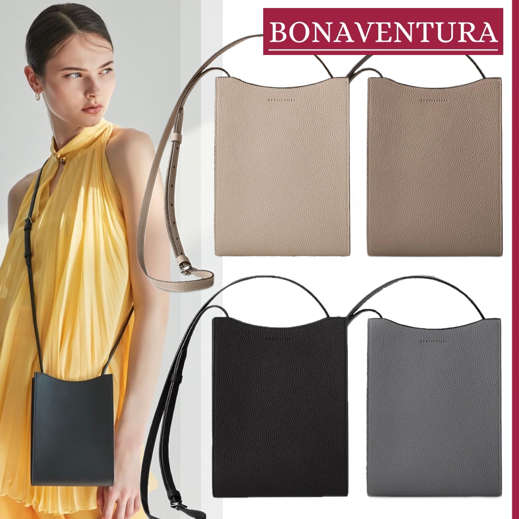 国内即発【BONAVENTURA】リア バッグ シュリンクレザー スモール