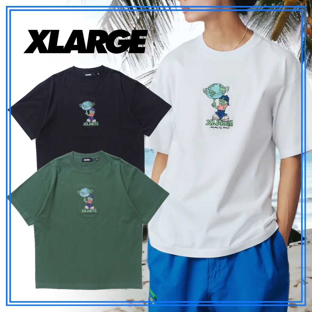 完売必須 大人気 XLARGE AROUND THE WORLD LOGO S/S TEE 刺繍◎