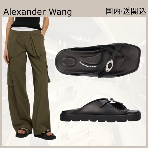 素敵★Alexander Wang Dome レザーサンダル ミュール