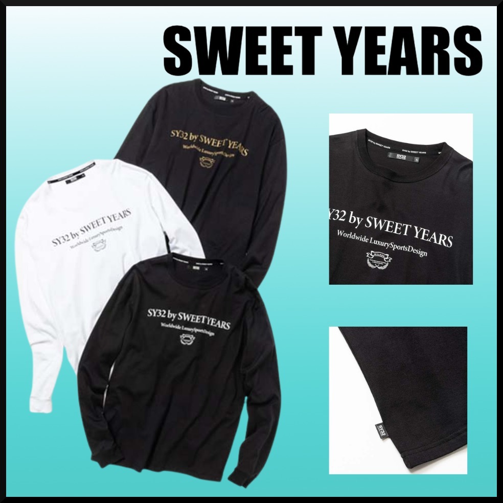 人気★SWEET YEARS SANS SERIF LOGO L/S TEE メンズ 長袖 贈物♪