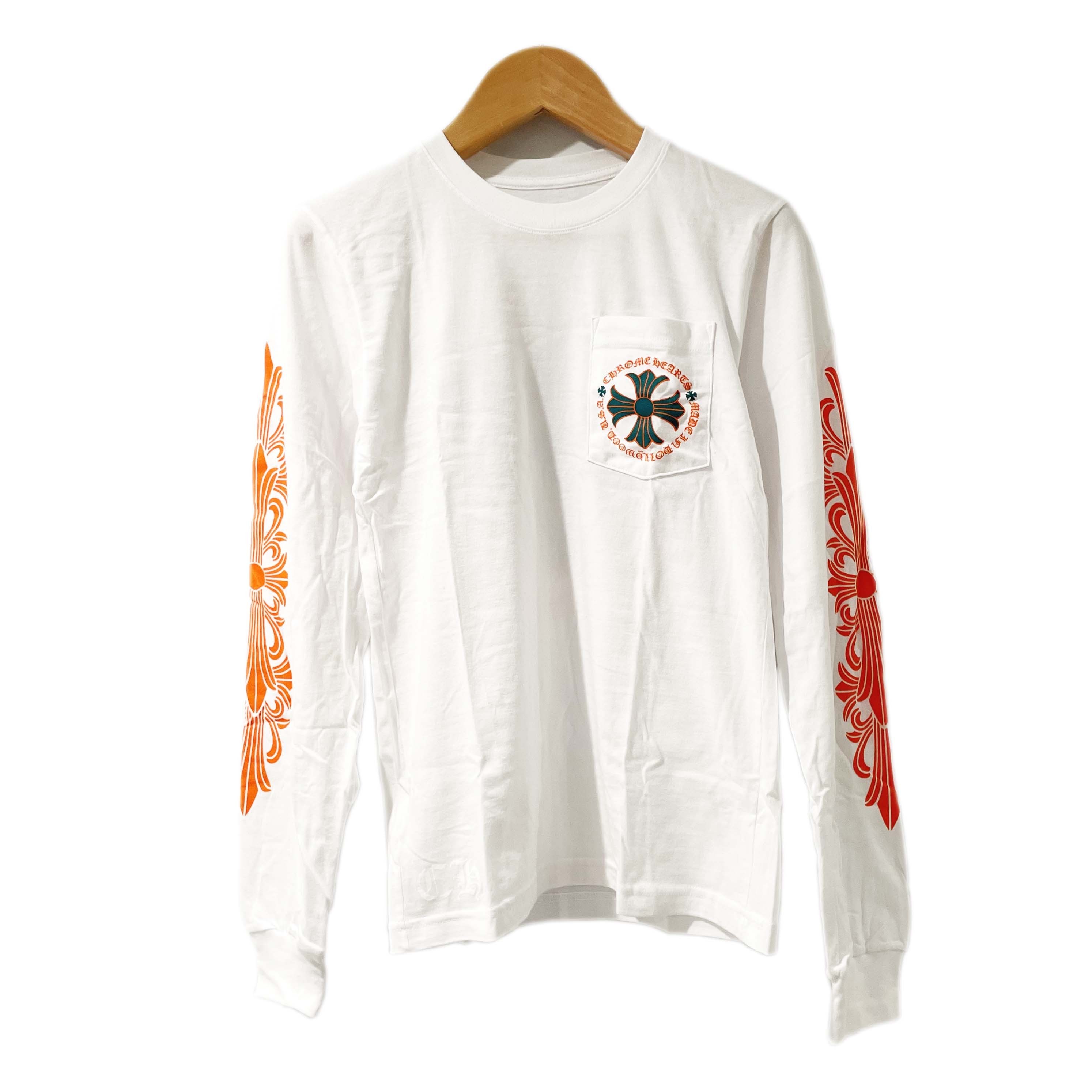 【CHROME HEARTS】マイアミ限定 ホースシュー pocket L/S Tshirt black-cotton-chrome-hearts-t-