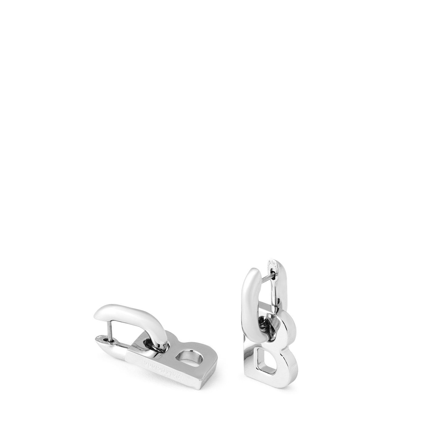 関税込【BALENCIAGA】B CHAIN XS ピアス silver (BALENCIAGA