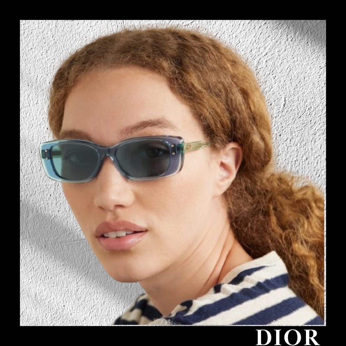 ＊送料・関税込み＊DIOR レクタングルフレーム サングラスブルー