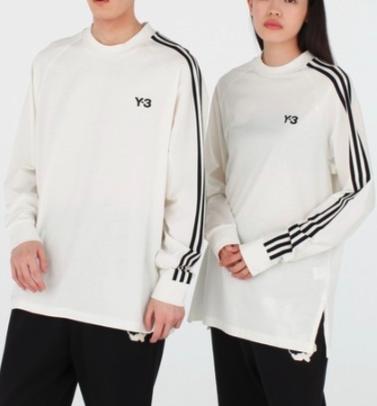 Y-3 ワイスリー ロングTシャツ ロゴ 長袖 ３ライン ロンT