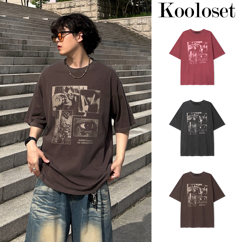 【KOOLOSET】Pigment Face Eye Half Tee