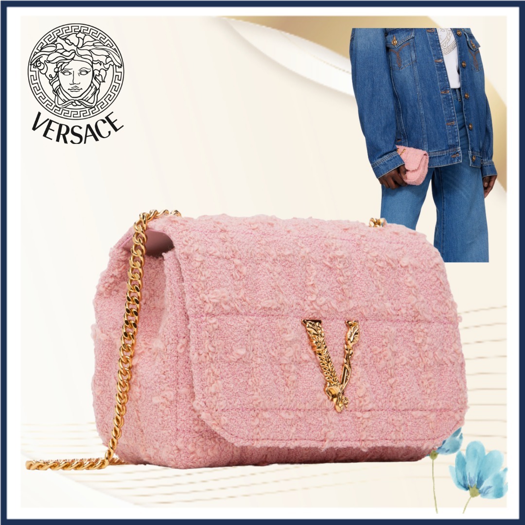 VERSACE】ピンク Virtus バッグ パーティーバッグ