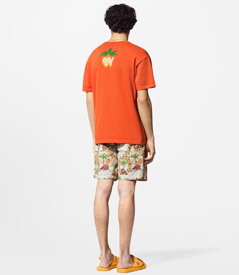Louis Vuitton《コットンクルーネックTシャツ》オレンジ 直営店