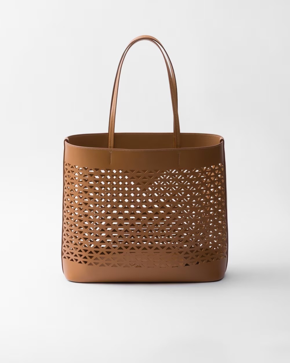 《送料無料》PRADA Large perforated leather tote bag