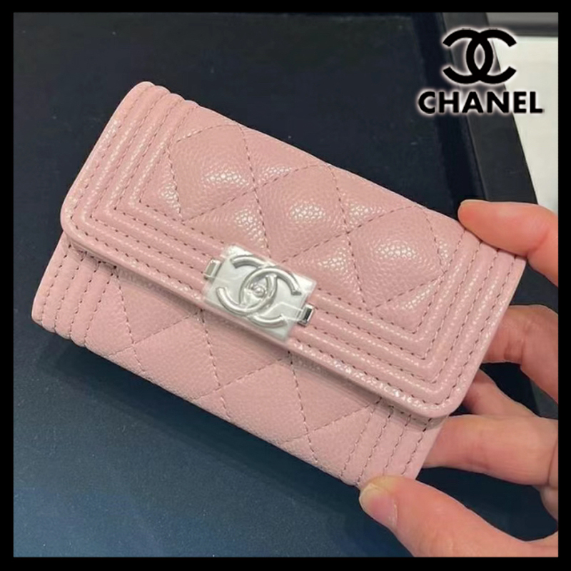 コンパクト☆【CHANEL】BOY CHANEL フラップ カードケース