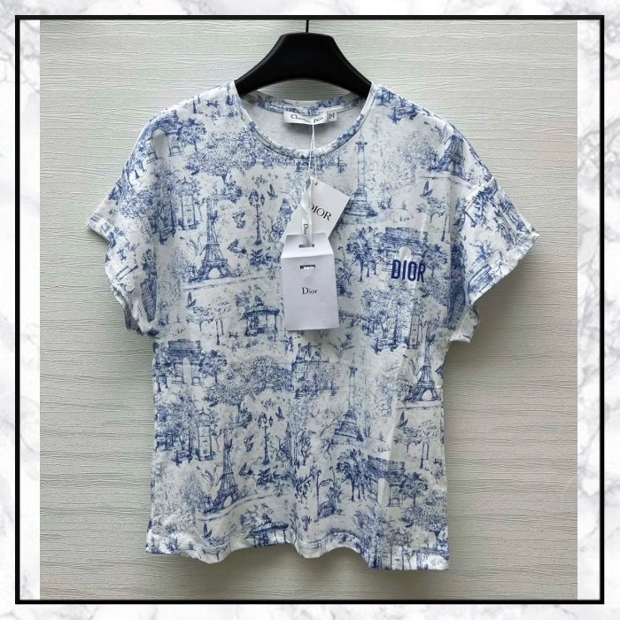大人もOK パリへのオマージュ 美しい風景画\tDior\tキッズTシャツ