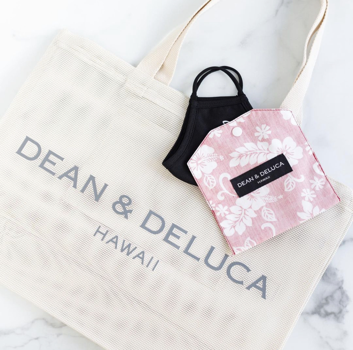ハワイ限定 【DEAN＆DELUCA 】メッシュトート オフホワイト L